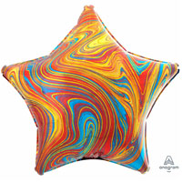 Шар 45см Звезда Мрамор Colorful