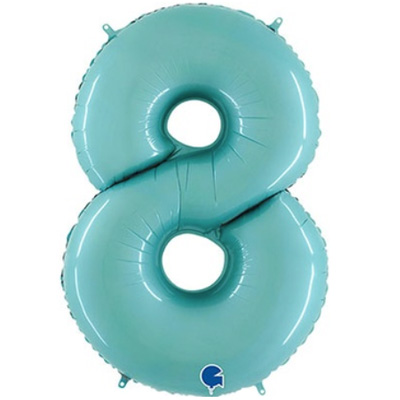 Шар цифра "8", 101см Пастель Blue