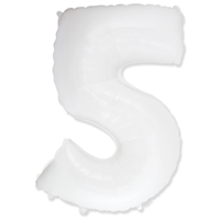 Шарик цифра "5", 40" White