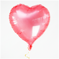 Шар 18" Сердце кристалл red