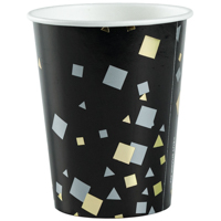Стаканы Конфетти Party черные