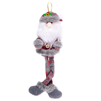 Санта подвесной текстиль красн/сер/G