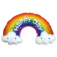Шар фигура HAPPY DAY Радуга в облаках