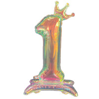 К ЦИФРА 1 40" Pearl на подставке Корона