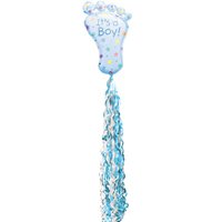 Подвеска-серпантин д/шара бел-голуб 86см