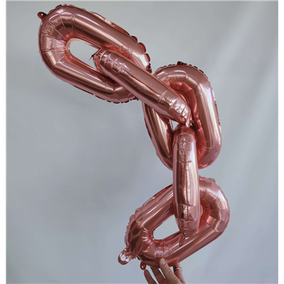 К Цифра 0 Звено цепи розовое золото