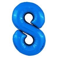 Шар цифра "8", 101см Металлик Blue