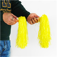 Помпон д/чирлидинга 2шт желтый п/э