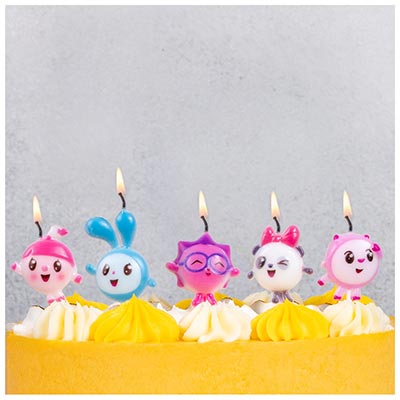 Свечи для торта Малышарики 1ГОДИК