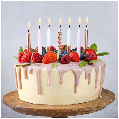 Свечи для торта Свечи для торта розовое золото/белые 12ш