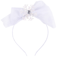 Ободок Снежинка белая, фатин