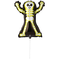 Шар мини фигура Скелет Неон