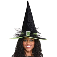 Шляпа Ведьмы изогнутая черная
