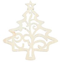 Подвески Елочки деревянные, 6 штук