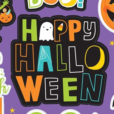 Наклейки на окно Хэллоуин Друзья, блеск