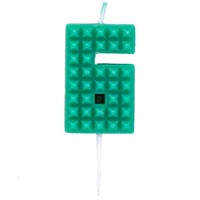 Свеча-цифра 6 Конструктор, 4,5см