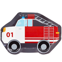 Тарелки фигурные Пожарная Машина, 6 штук