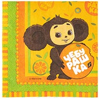 Салфетки Чебурашка 33см 20шт