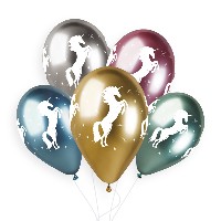 Шары 36см хром Единорог