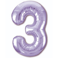 Шар цифра "3", 101см Пастель Lavender