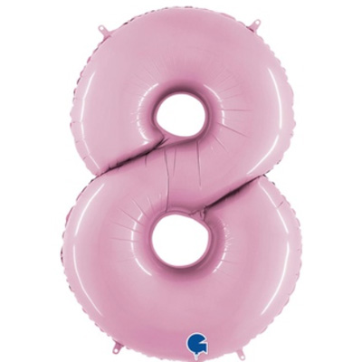 Шар цифра "8", 101см Пастель Pink