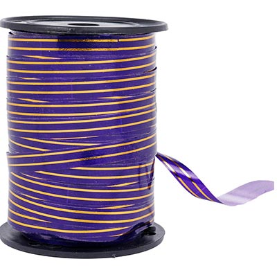 Лента для шаров Лента с зол пол 10ммХ91м фиолетовая