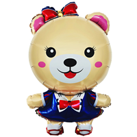 К ФИГУРА Мишка бежевый с бантом