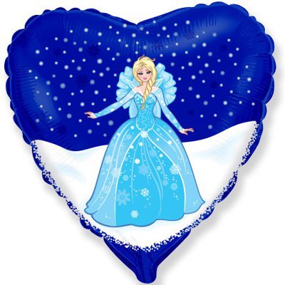 Шарики из фольги Шарик 45см Принцесса в синем сердце