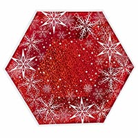 Тарелки фигурные Снежные Искры, 6 штук