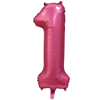 Шар цифра "1", 101см Сатин Pomegranate