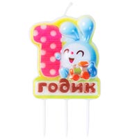Свеча для торта Малышарики 1ГОДИК