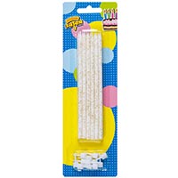 Свечи для торта Белые блеск 14см 12шт