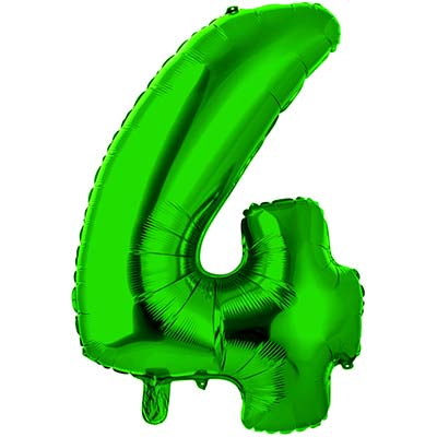 Шар цифра "4", 66см Green