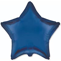 Шар звезда 45см Сатин Navy Blue