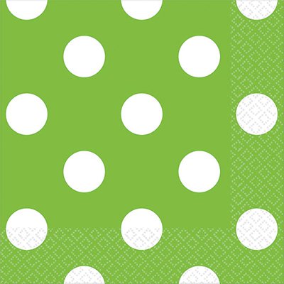 Салфетки Зеленые Киви Горошек, 25 см