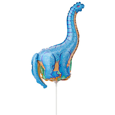 Шарики из фольги Шар Мини фигура Динозавр голубой