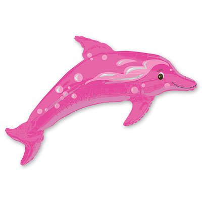 Шар фигура, уличный, Дельфин Розовый