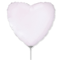 Белая Ф Б/РИС 9&quot; СЕРДЦЕ Пастель White 1204-1343