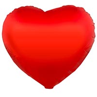 Шар СЕРДЦЕ 45см Металлик Красное