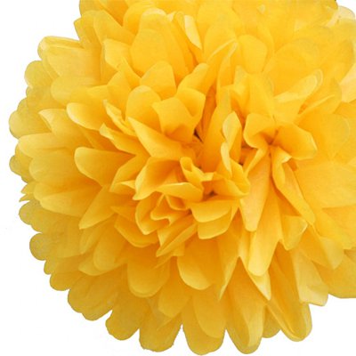 Желтая Бумажный помпон желтый 25 см 2001-3505