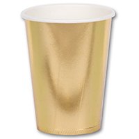 Стаканы фольгированый золотой 6шт