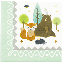Салфетки большие Лесные Друзья, 12 штук