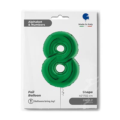 Шар цифра "8", 102см Green