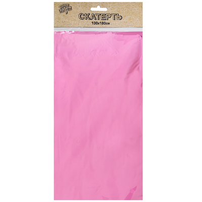 Скатерти Скатерть блестящая розовая 130х180см