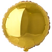 Шарик 23см круг Gold