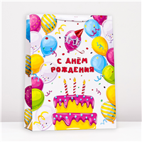 Пакет Шары Торт С ДР 61х46х20см