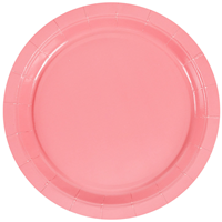 Тарелка розовая 17см 6шт
