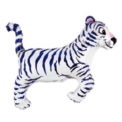Шарики из фольги Шар фигура Тигр белый
