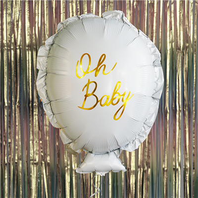 Шарики из фольги К ФИГУРА BABY Шарик белый