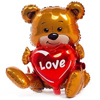 Шар Мишка с сердцем, под воздух